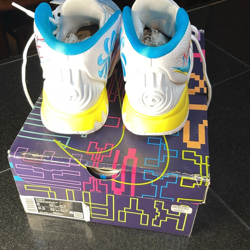 Nike Kyrie 6 White, Blue and Pink Sneakers - Picture 2 of 10